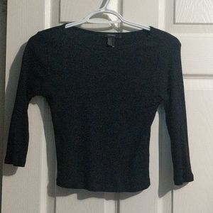 [SALE 4/15$] BLACK LONG SLEEVE CROP TOP